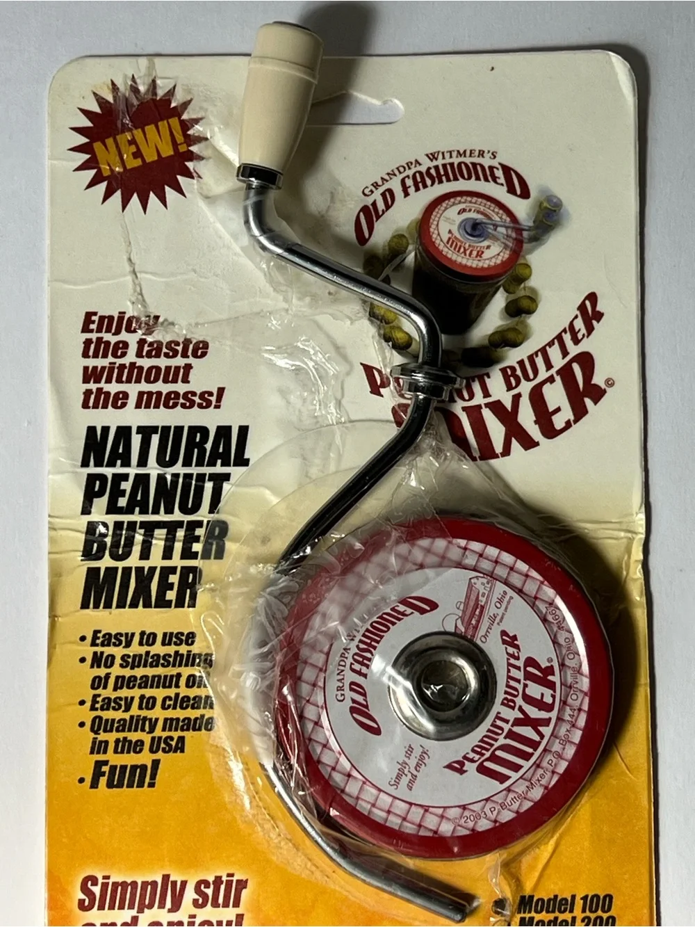 Peanut Butter Mixer - Cream Handle, Red Base